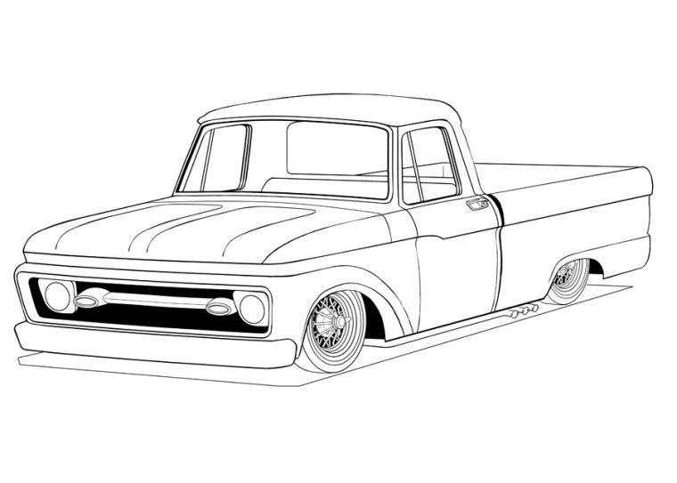 chevy truck coloring page