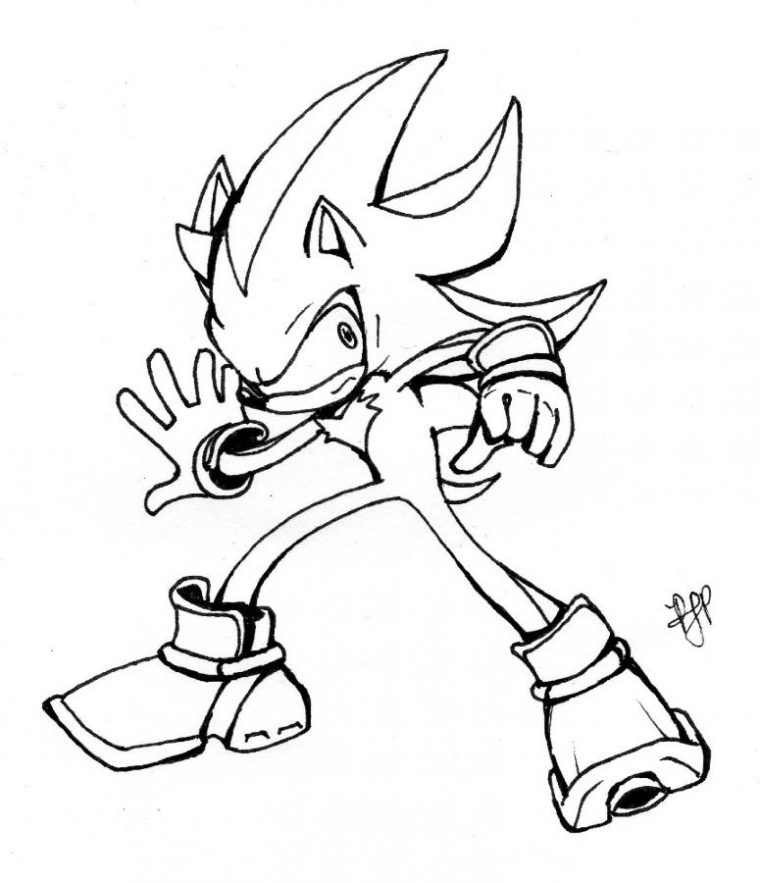 sonic vs shadow coloring pages