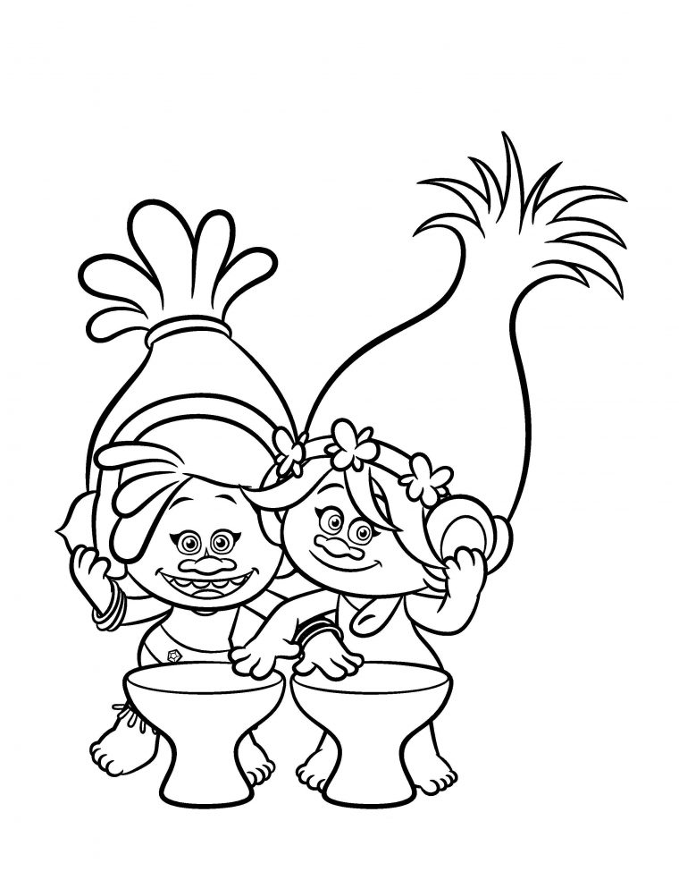 poppy troll coloring page