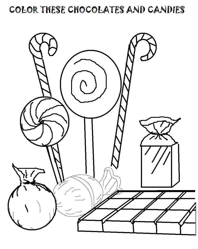 coloring pages candy