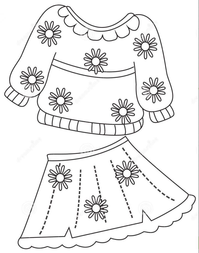 coloring pages clothes