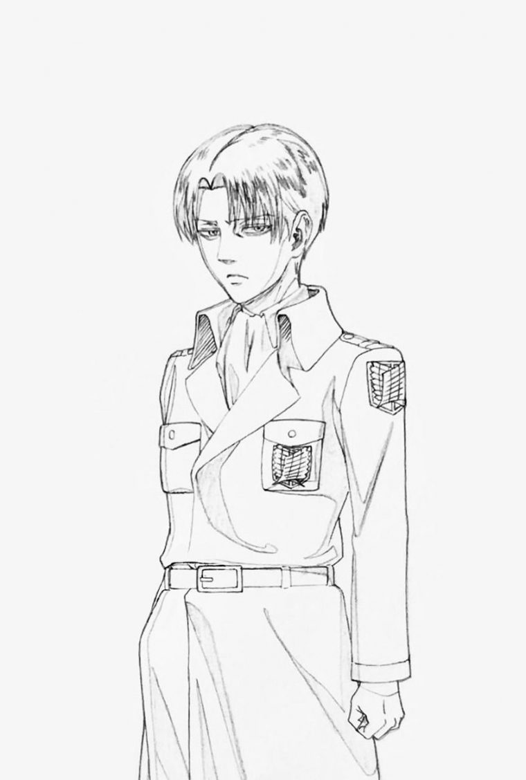 levi attack on titan coloring pages