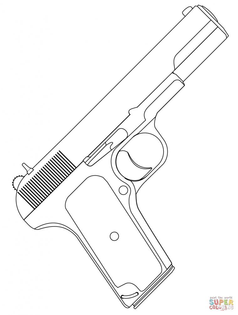 guns coloring pages