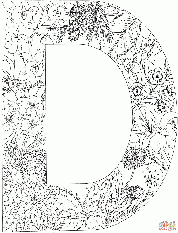 letter d coloring pages printable