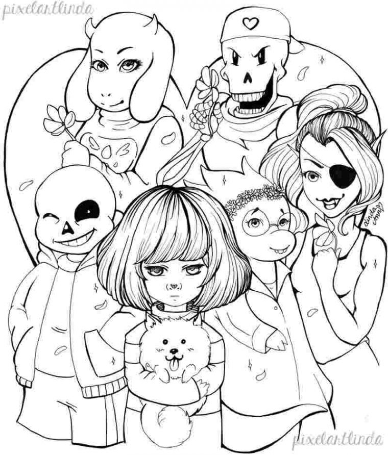 undertale coloring pages