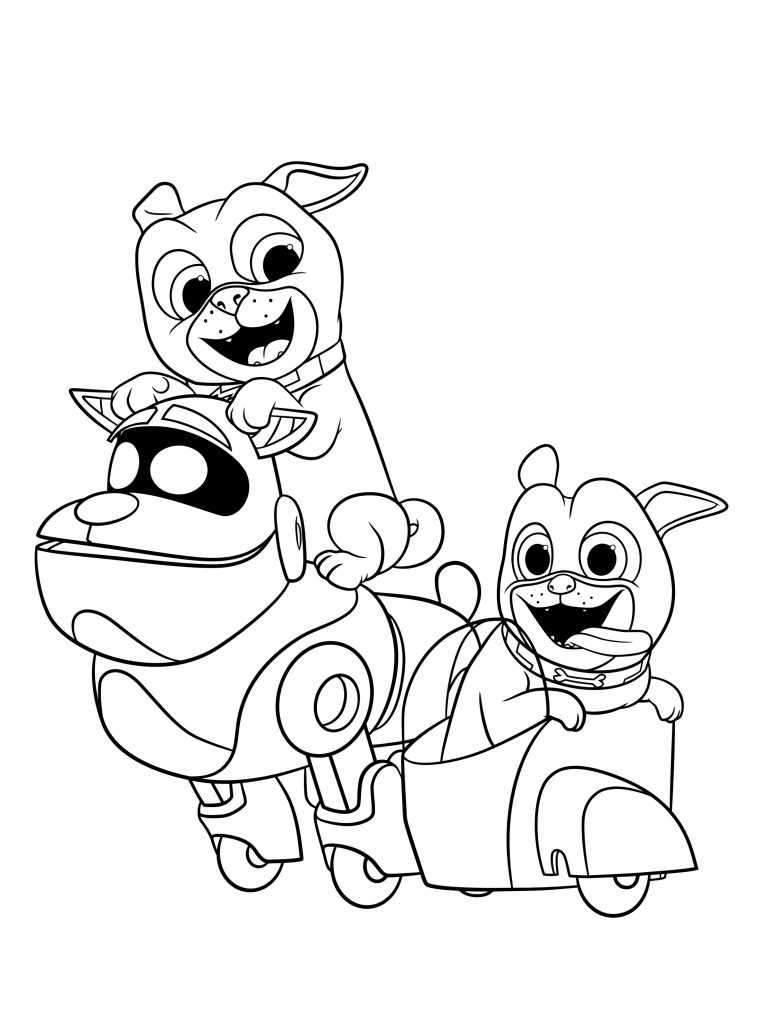 puppy dog pals coloring pages