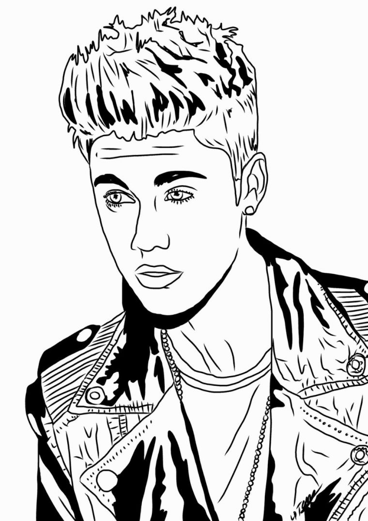 coloring pages justin bieber