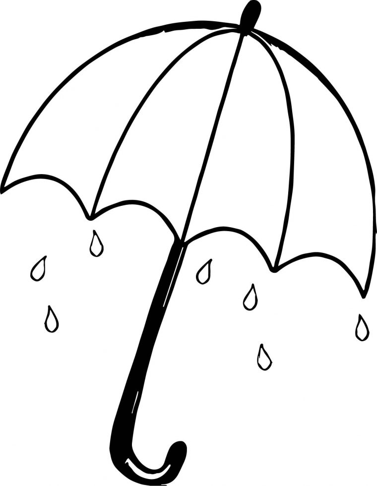 cute umbrella coloring page