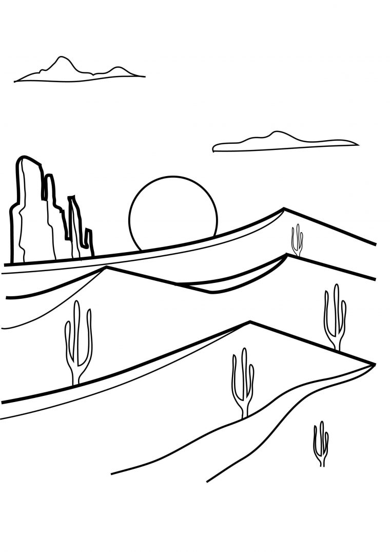 desert color page