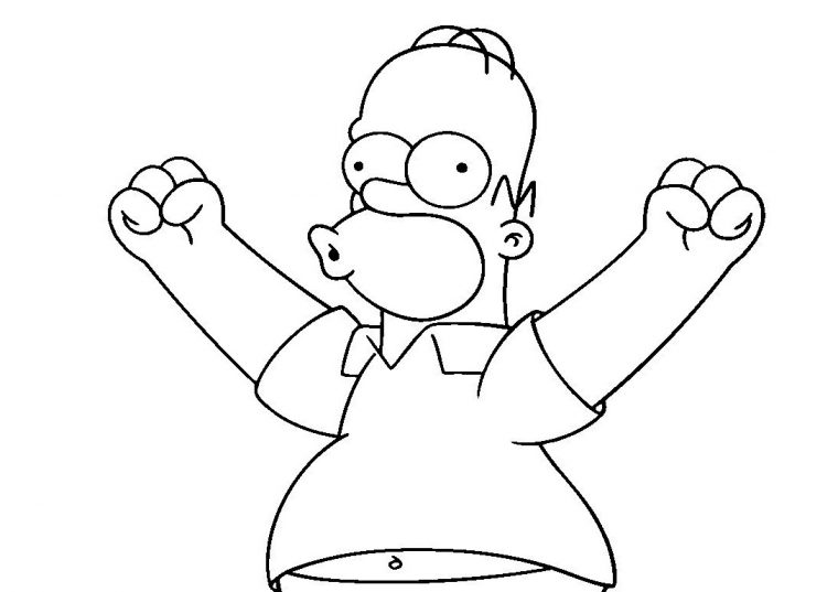 homer simpson coloring page