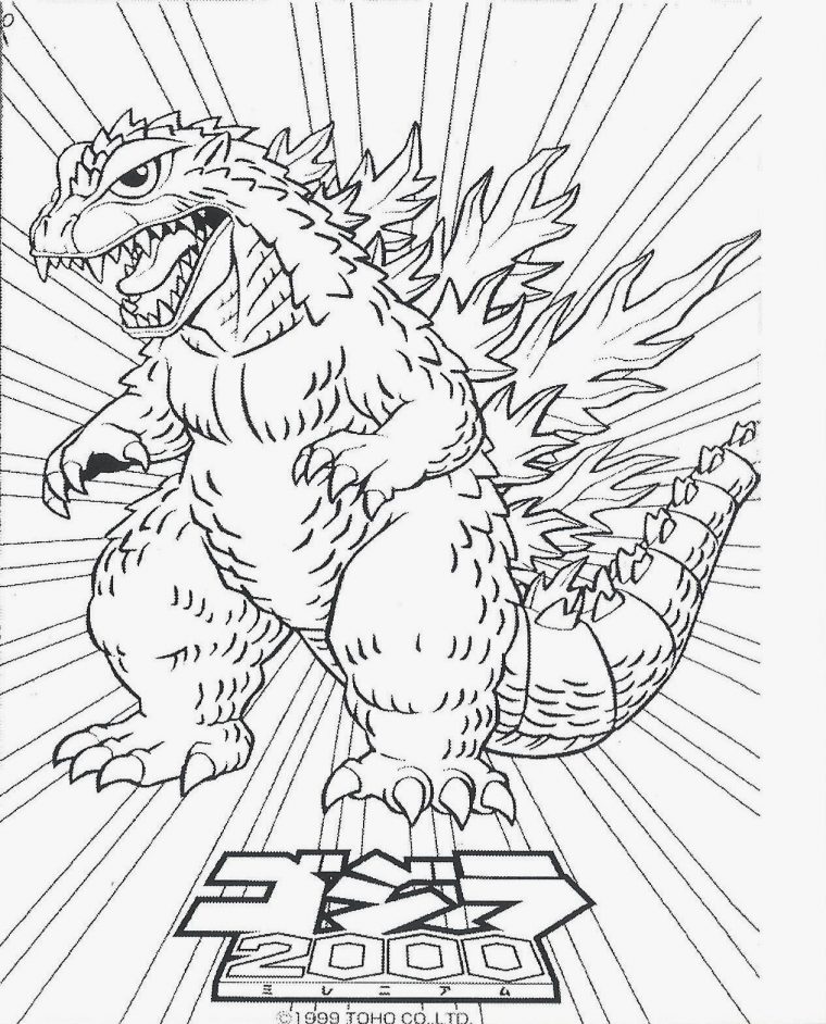 printable godzilla coloring pages