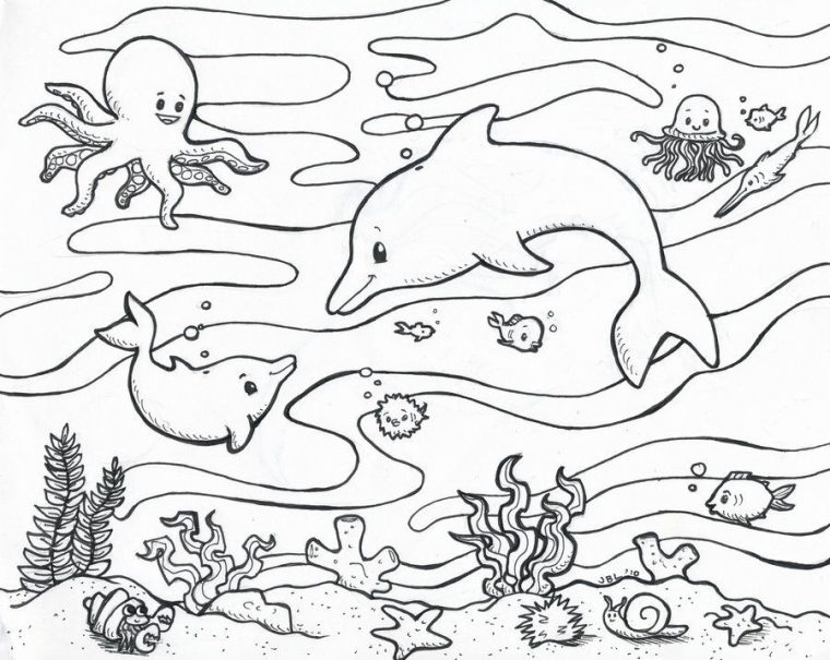 realistic ocean coloring pages