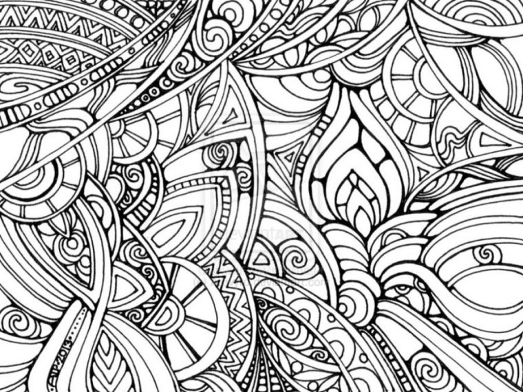 trippy abstract coloring pages