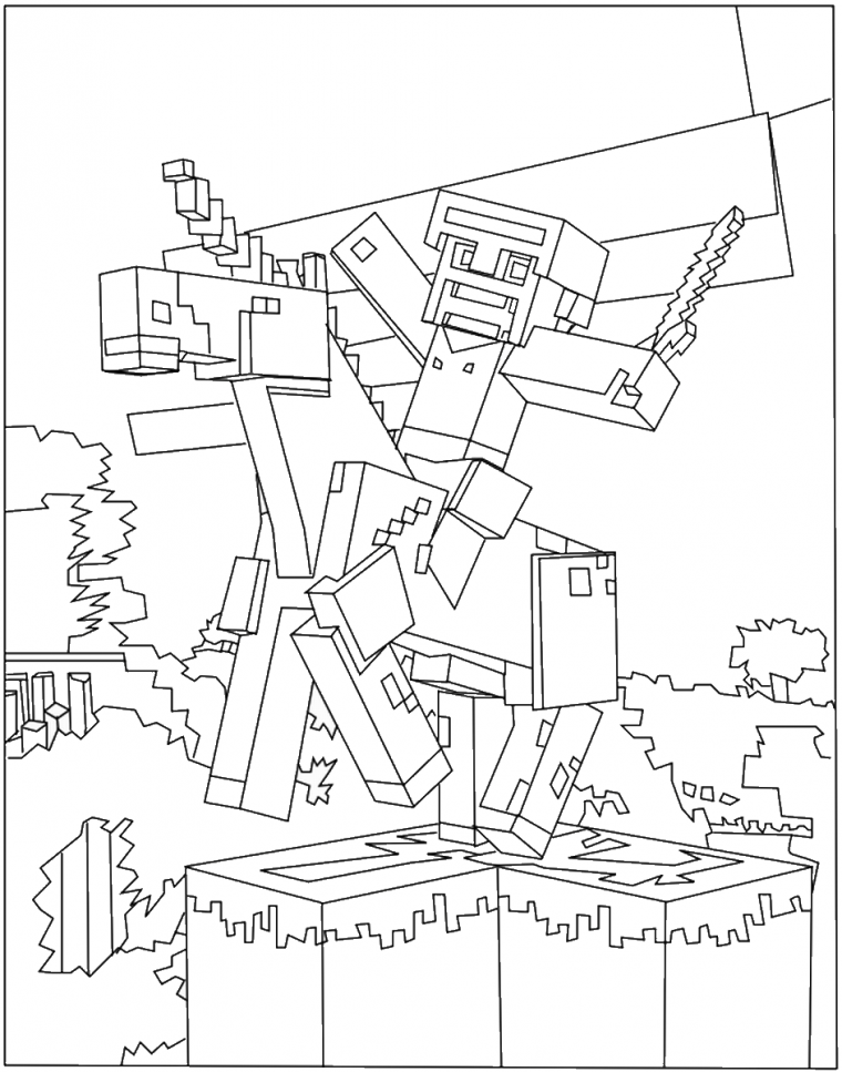 minecraft birthday coloring pages