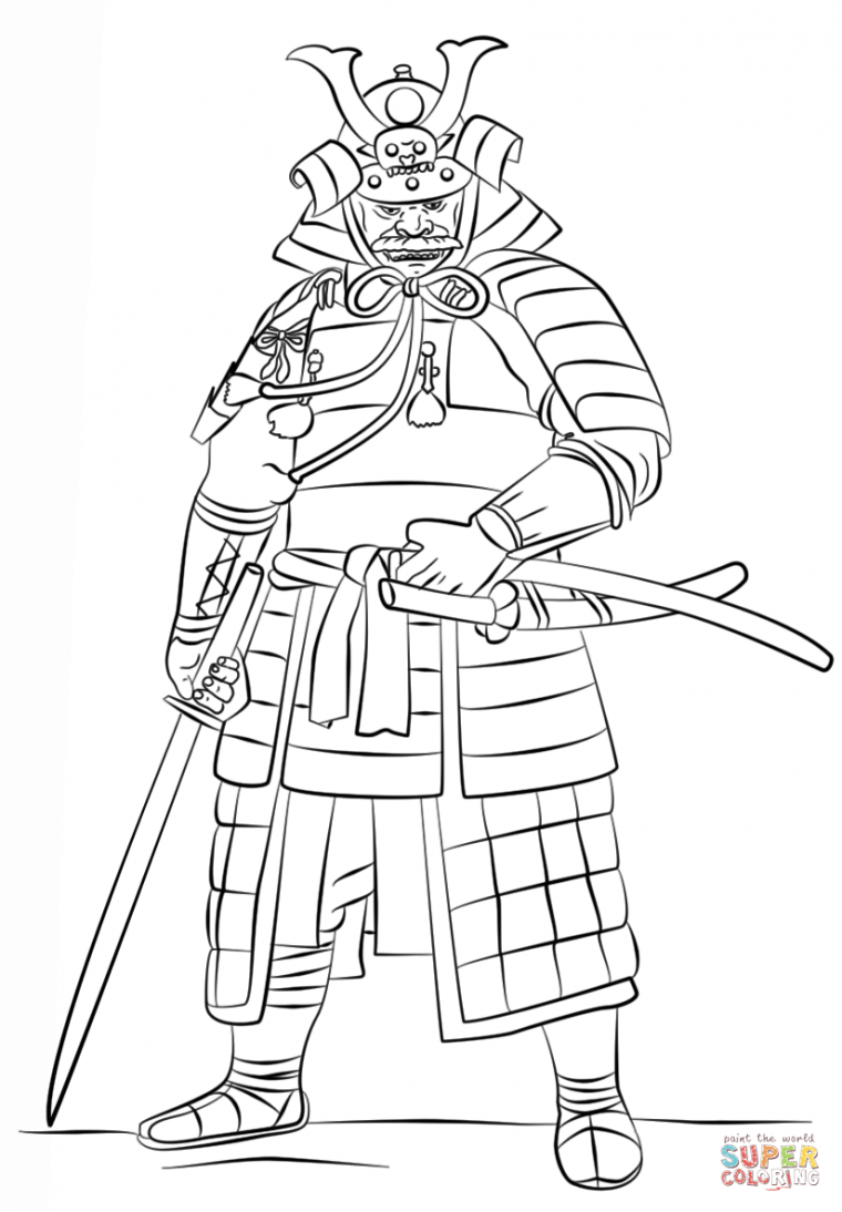 samurai coloring pages