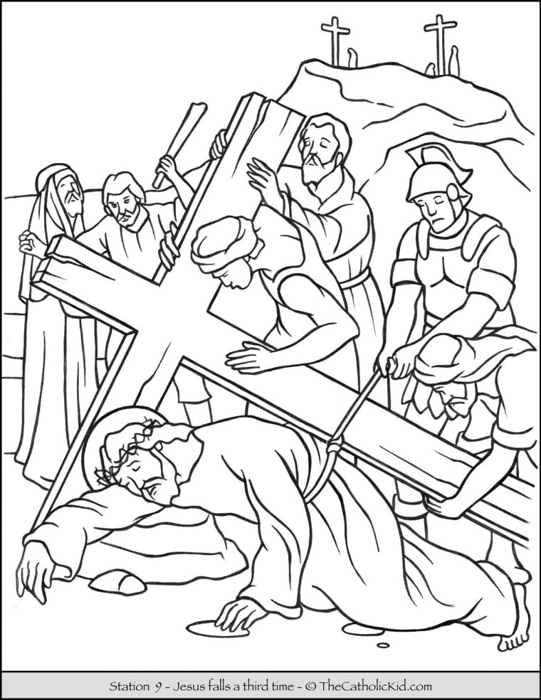 stations of the cross coloring page