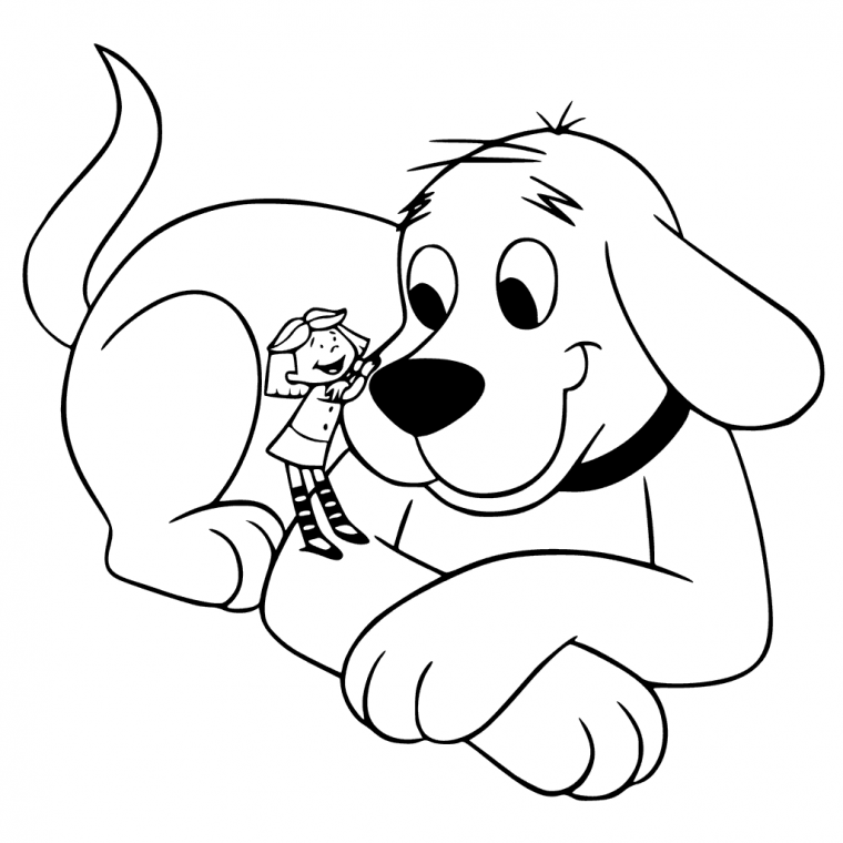 puppy clifford coloring pages