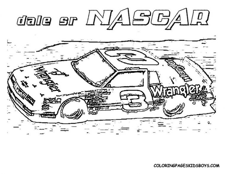 blank nascar coloring pages