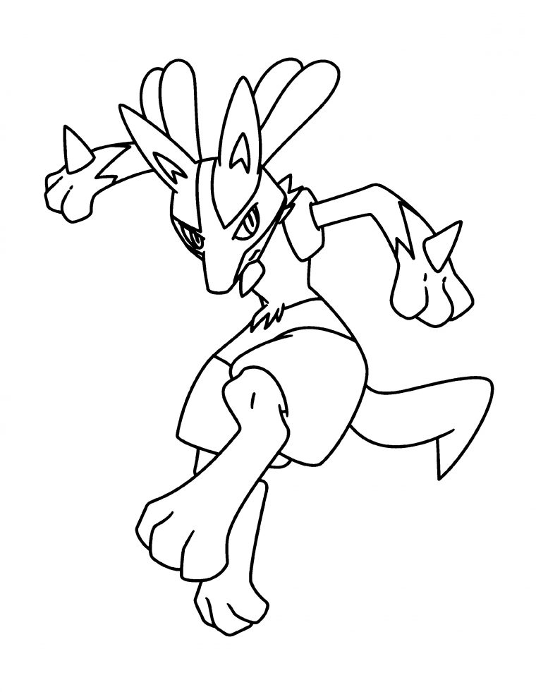 pokemon lucario coloring pages