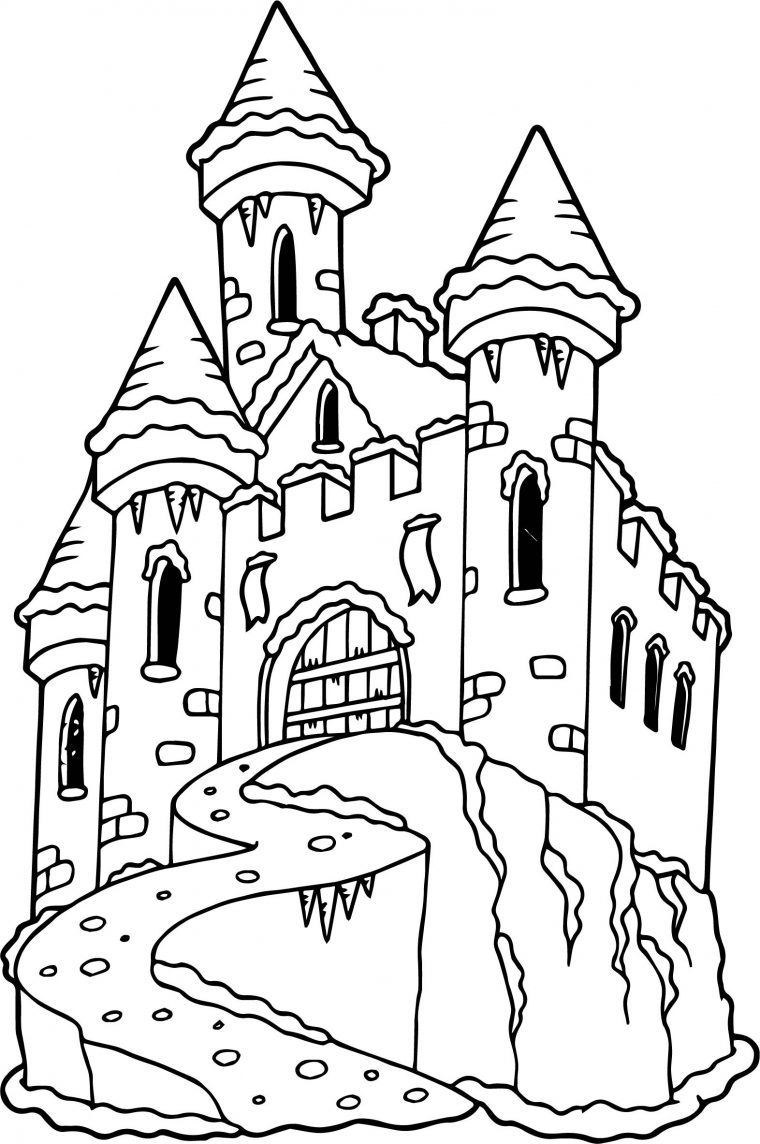 castle color page