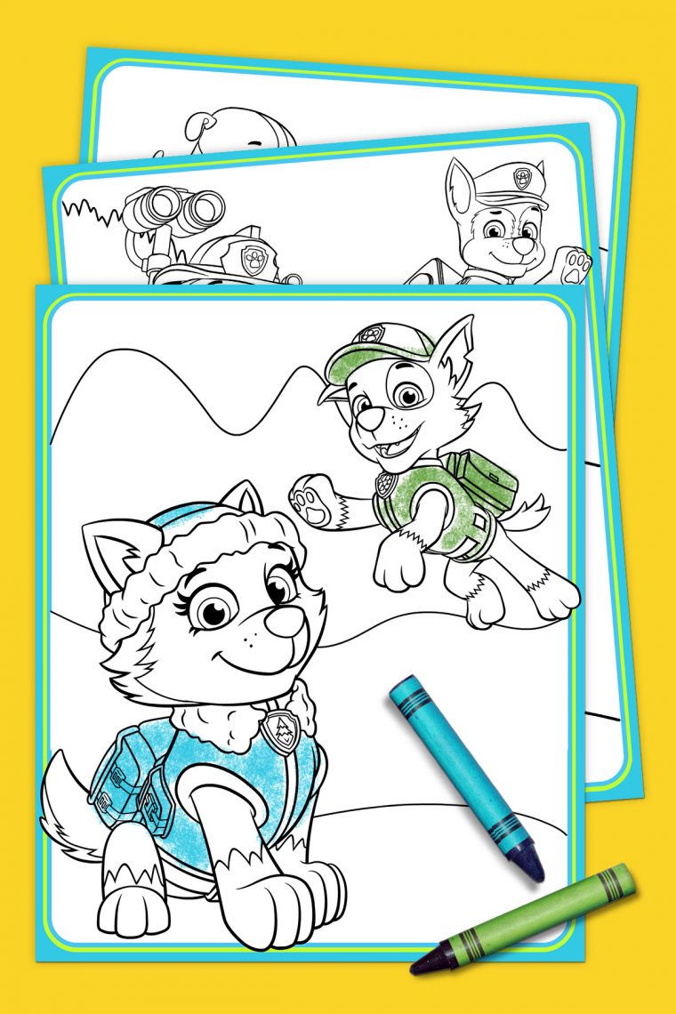 everest paw patrol coloring page