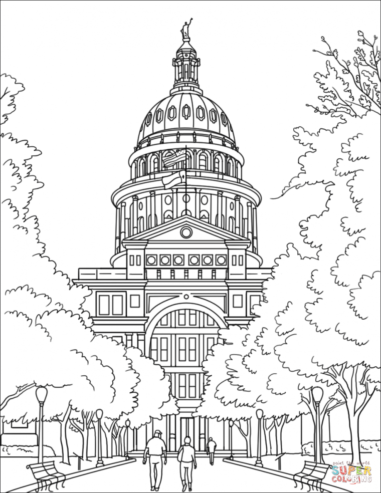 printable texas coloring pages