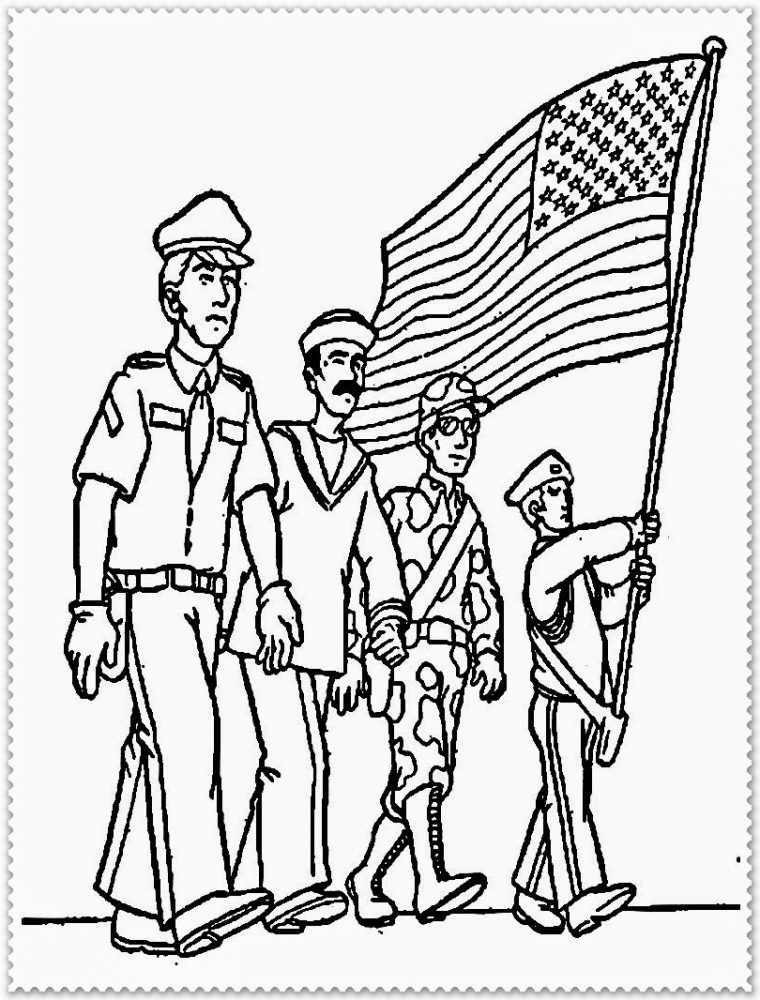 free veterans day coloring pages