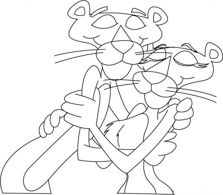 pink panther coloring page