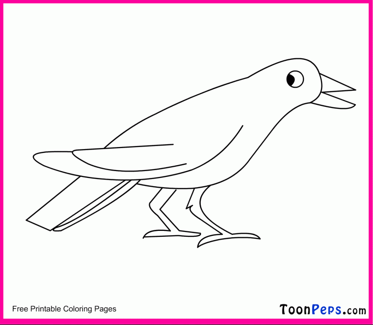 coloring page crow