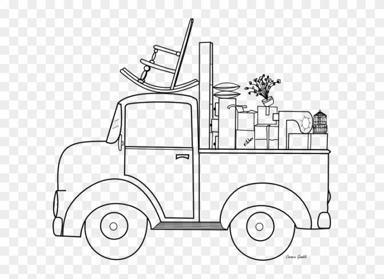 little blue truck coloring pages