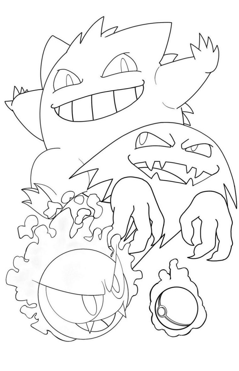 ghost pokemon coloring pages