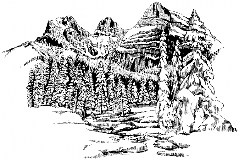 coloring pages landscape