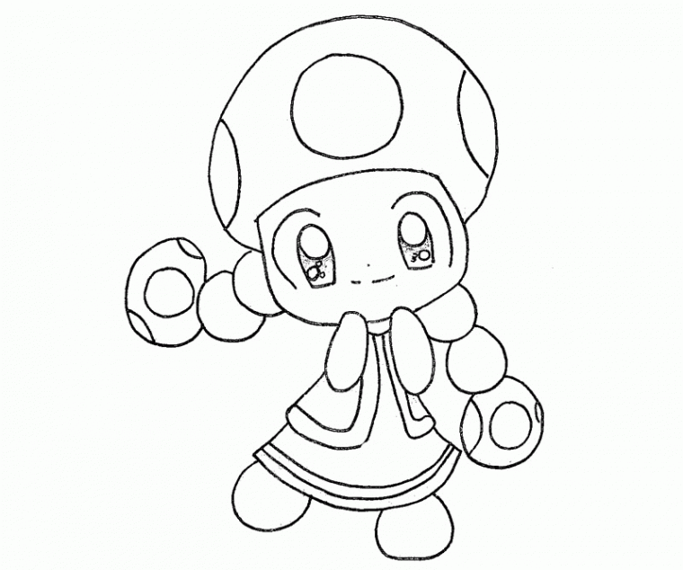 toadette coloring page