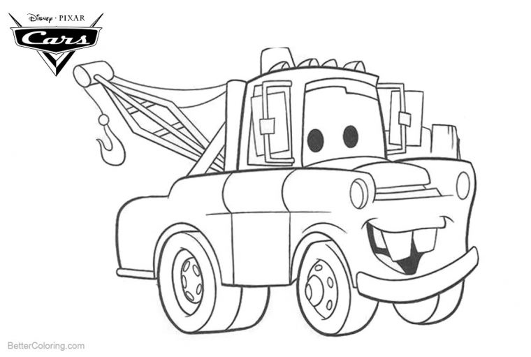 mater cars coloring pages