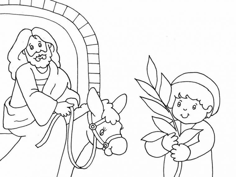 palm sunday coloring pages free