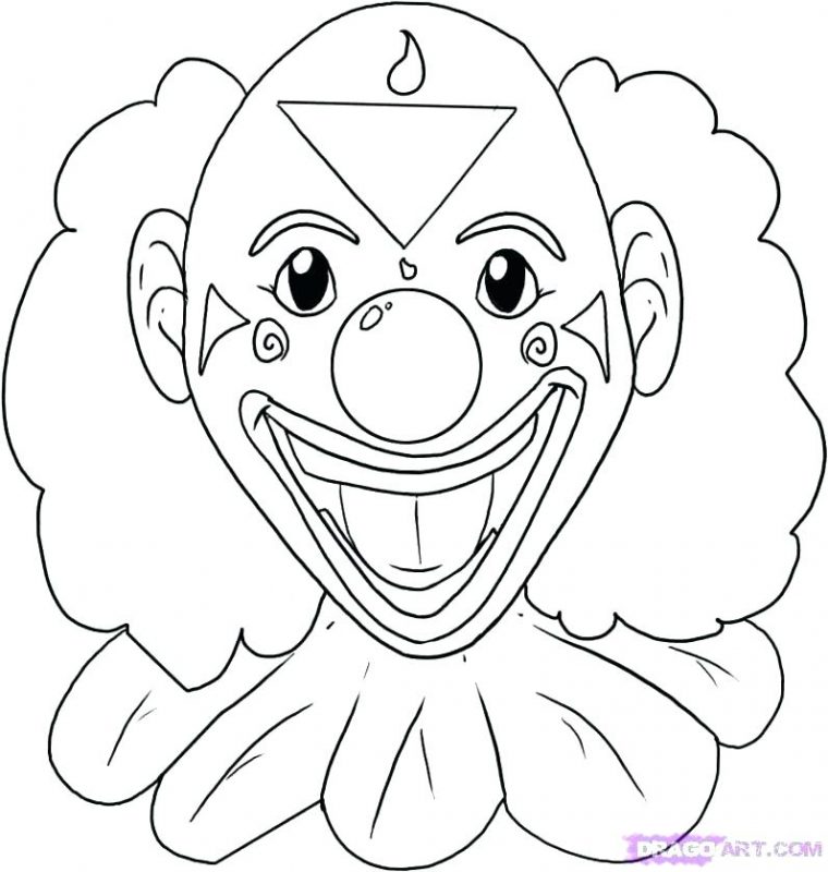 scary clown coloring pages