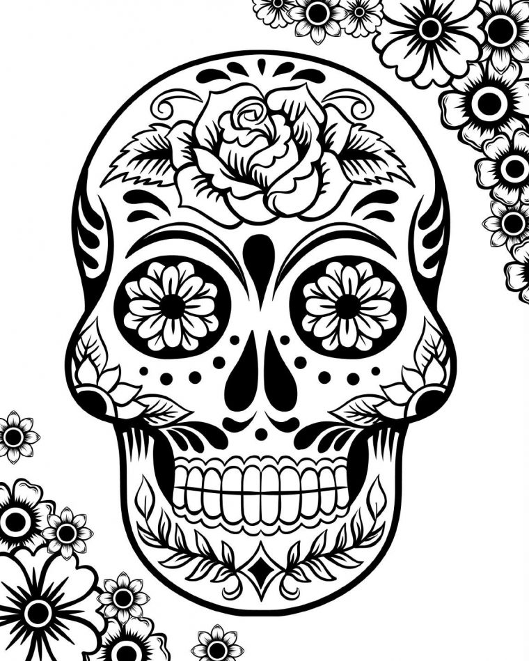 day of the dead color pages