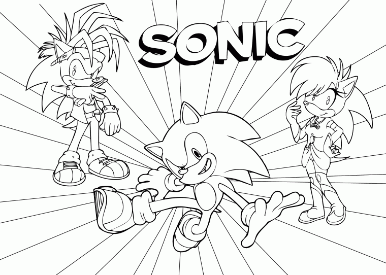 sonic 3 coloring pages
