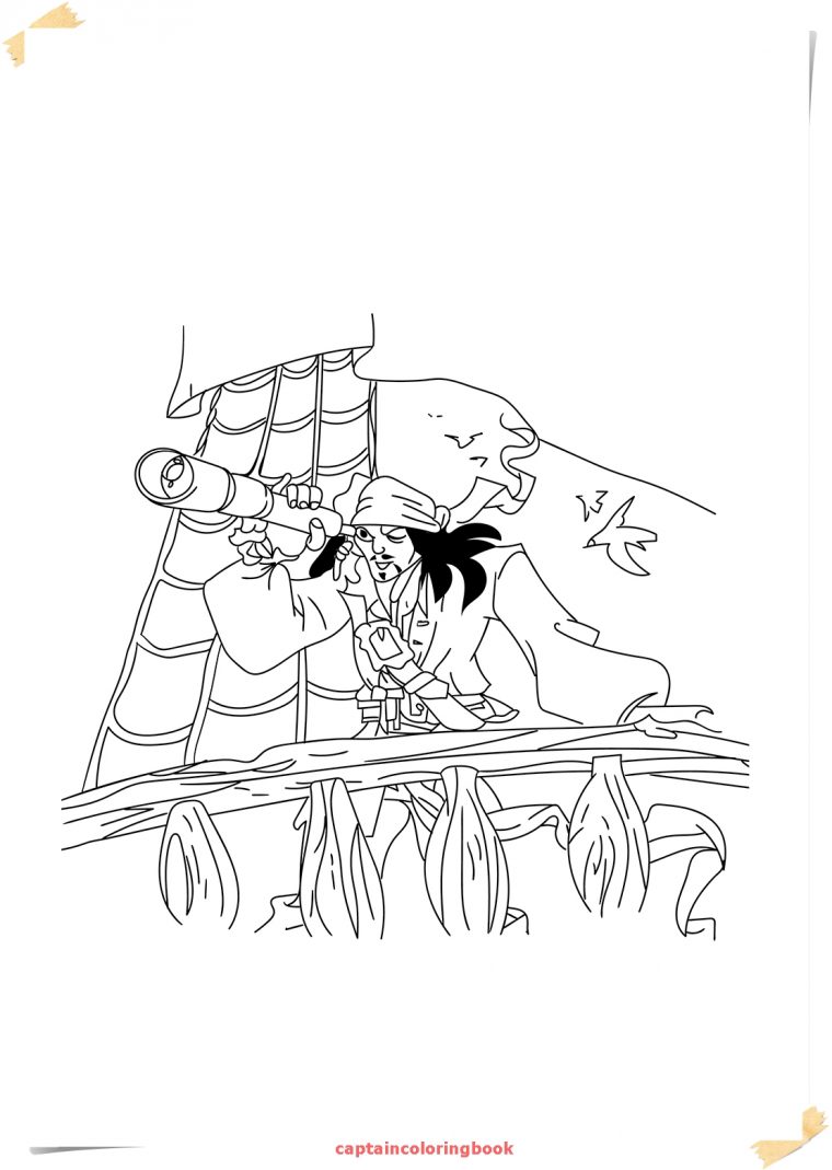 jack sparrow coloring pages