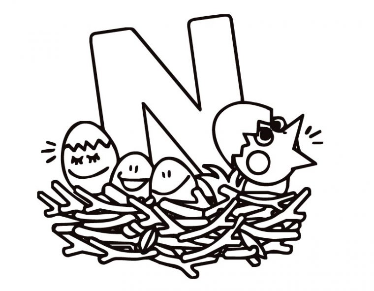 letter n coloring pages
