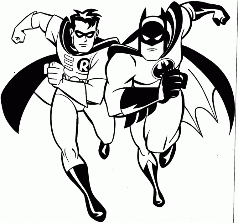 robin and batman coloring pages