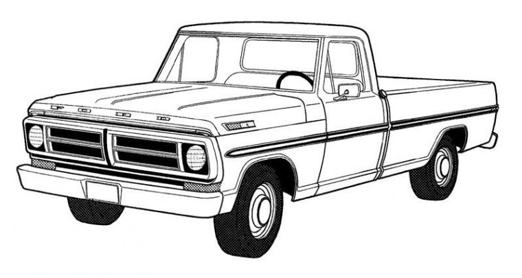 coloring pages of old trucks