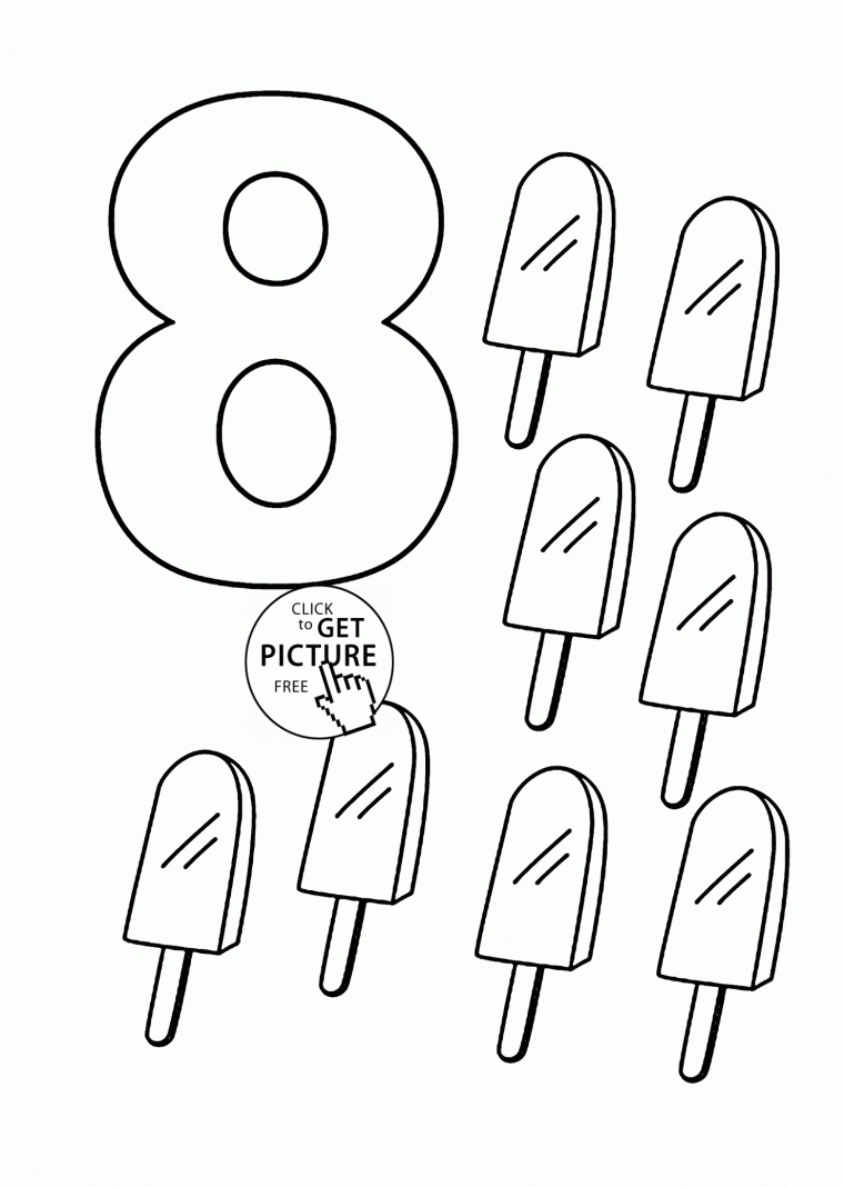 number 8 coloring page