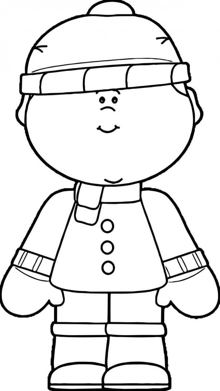 winter clothes coloring page