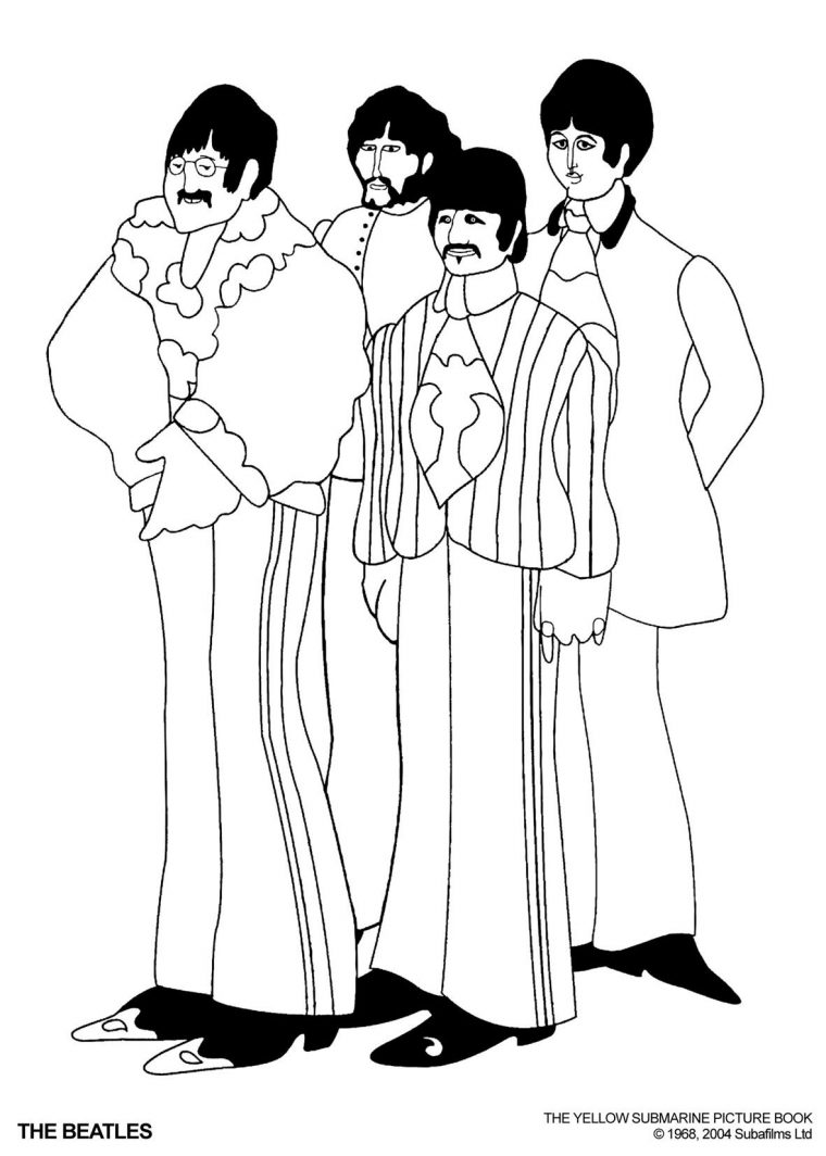 beatles coloring pages