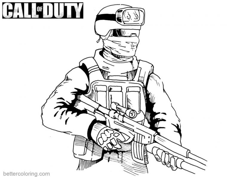 call of duty coloring page