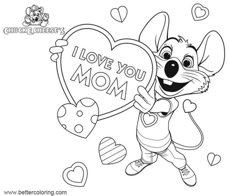 chuck e cheese coloring pages