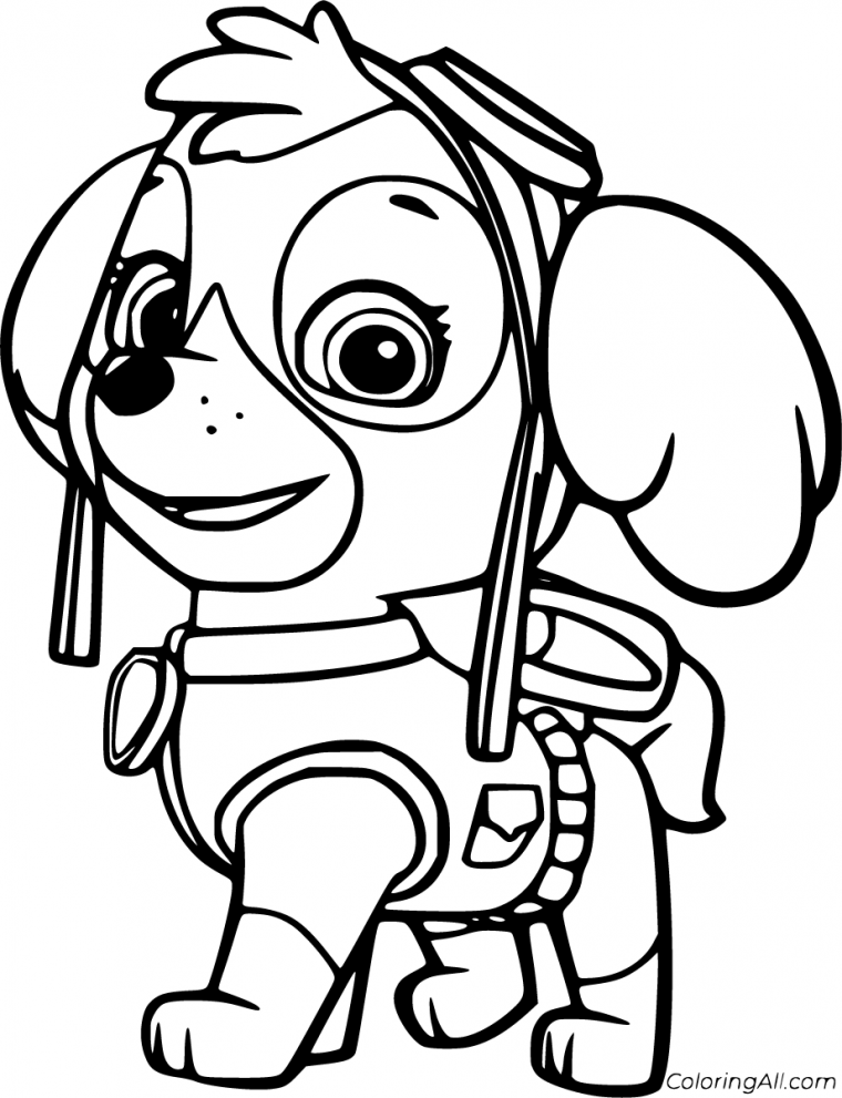 paw patrol skye coloring page