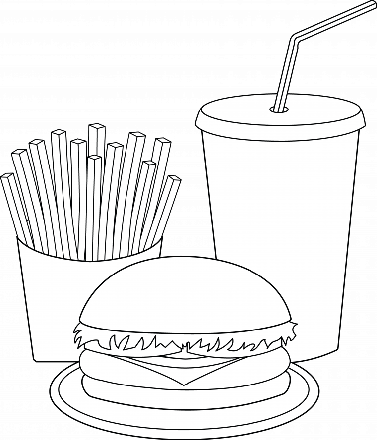 burger coloring pages