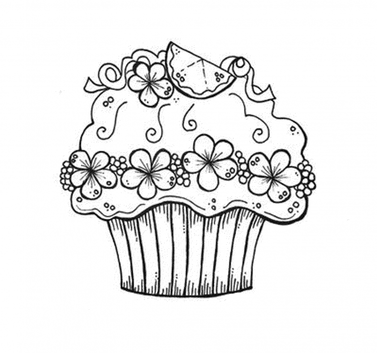 printable cupcake coloring pages